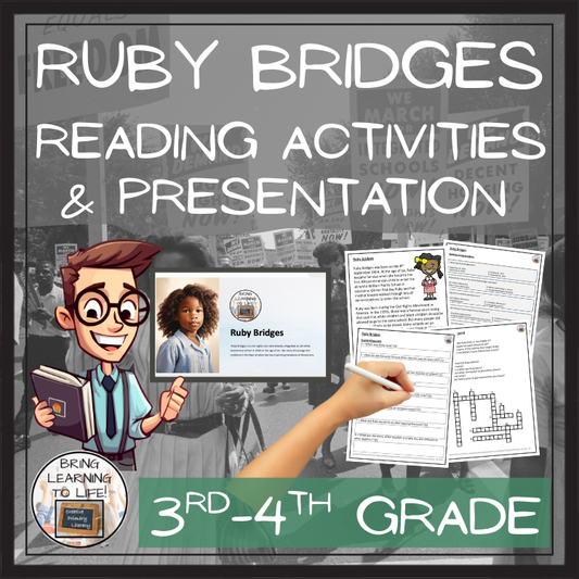 Ruby Bridges Close Reading Comprehension Activities | 3rd Grade & 4th Grade