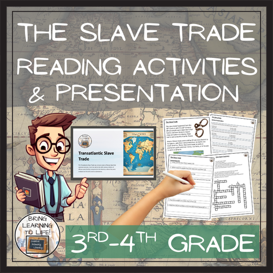 Transatlantic Slave Trade Close Reading Comprehension Activities | 3rd & 4th Grade