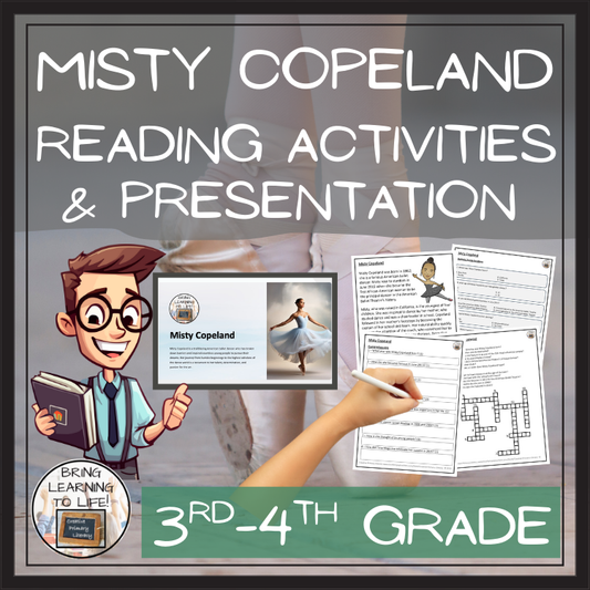 Misty Copeland Close Reading Comprehension Activities | 3rd Grade & 4th Grade