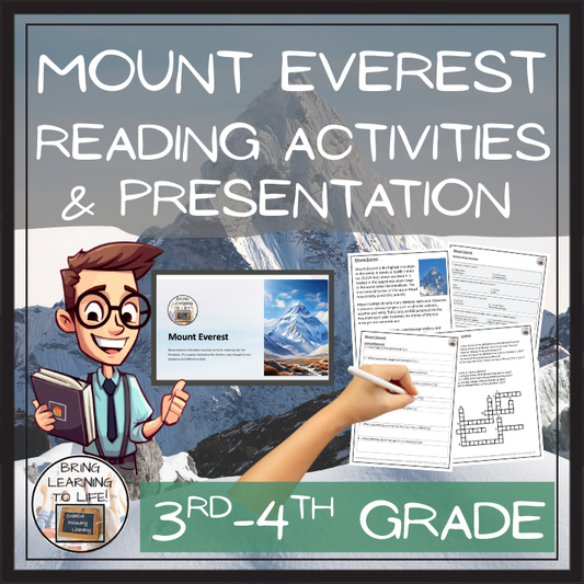 Mount Everest Close Reading Comprehension Activities | 3rd Grade & 4th Grade