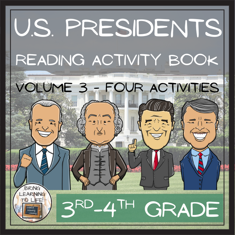 American Presidents Volume 3 Close Reading Comprehension Book | 3rd & 4th Grade