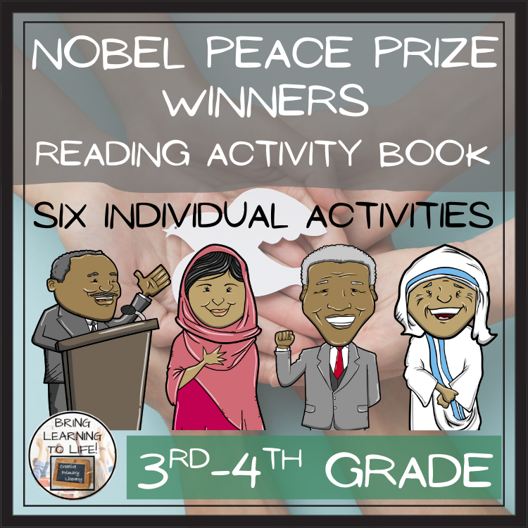 Nobel Peace Prize Winners Close Reading Comprehension Book | 3rd & 4th Grade