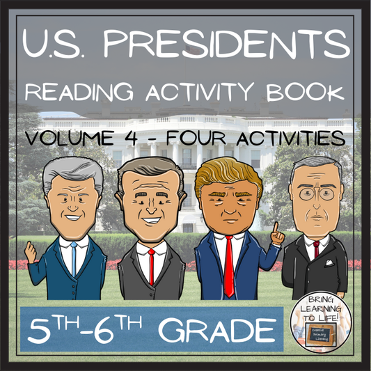 American Presidents Volume 4 Close Reading Comprehension Book | 5th & 6th Grade