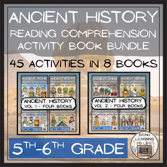 Ancient History Close Reading Book Mega Bundle | 5th Grade & 6th Grade