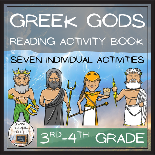 Greek Gods Close Reading Comprehension Book | 3rd Grade & 4th Grade