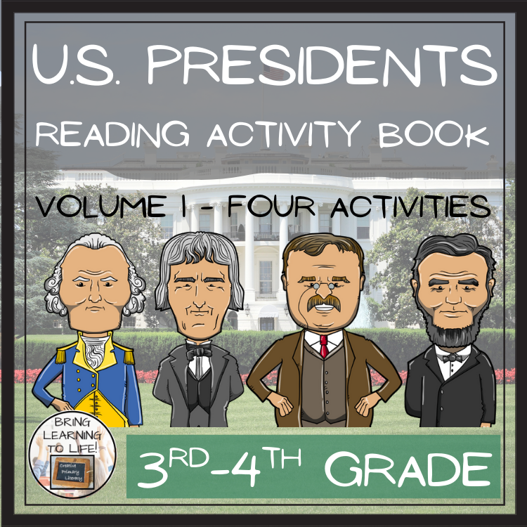 American Presidents Volume 1 Close Reading Activity Book 3rd Grade & 4 ...