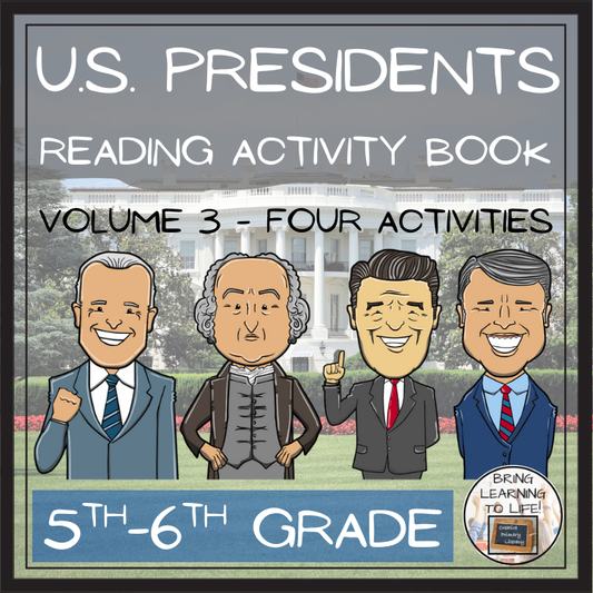 American Presidents Volume 3 Close Reading Comprehension Book | 5th & 6th Grade