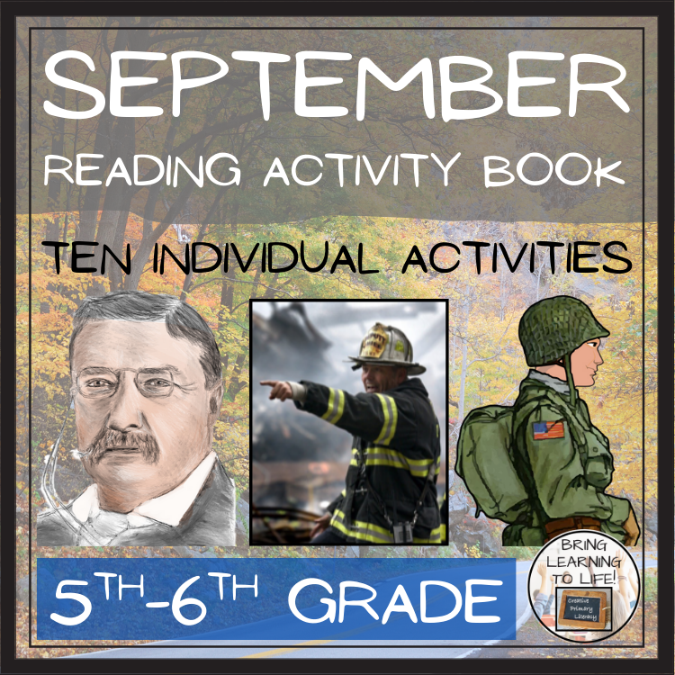 September Close Reading Comprehension Activity Book | 5th-6th Grade
