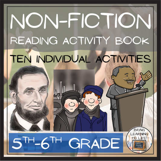 Non-Fiction Close Reading Comprehension Activity Book | 5th Grade & 6th Grade