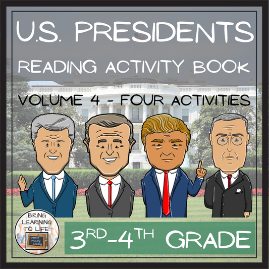 American Presidents Volume 4 Close Reading Comprehension Book | 3rd & 4th Grade