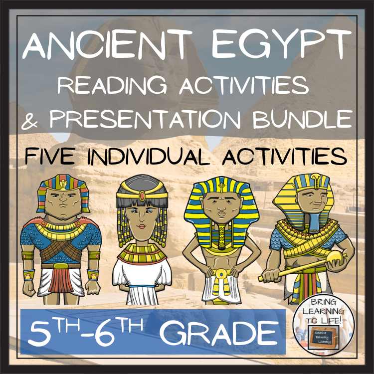 Ancient Egypt Close Reading Comprehension Activity Bundle | 5th & 6th Grade
