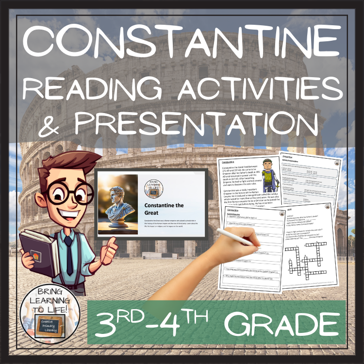 Constantine Close Reading Comprehension Activities | 3rd Grade & 4th Grade