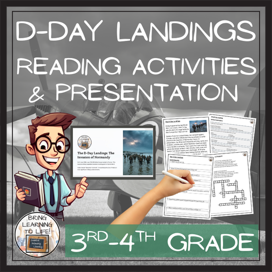 D-Day Landings Close Reading Comprehension Activities | 3rd Grade & 4th Grade