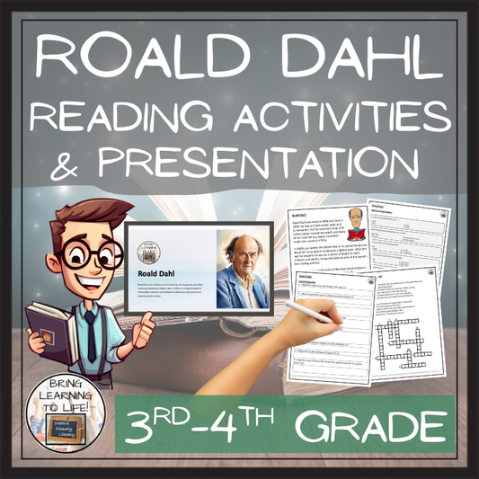 Roald Dahl Close Reading Comprehension Activities | 3rd Grade & 4th Grade