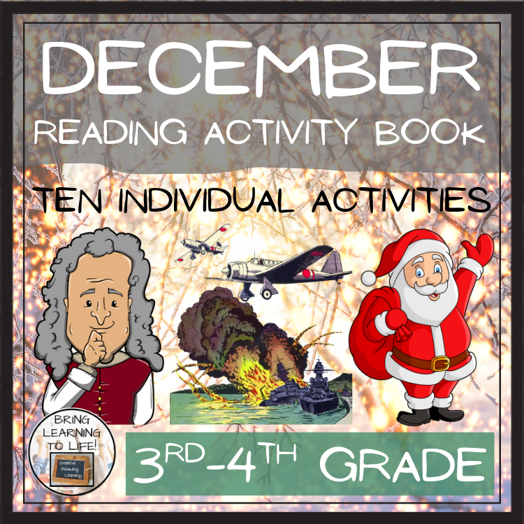 December Close Reading Comprehension Activity Book | 3rd-4th Grade