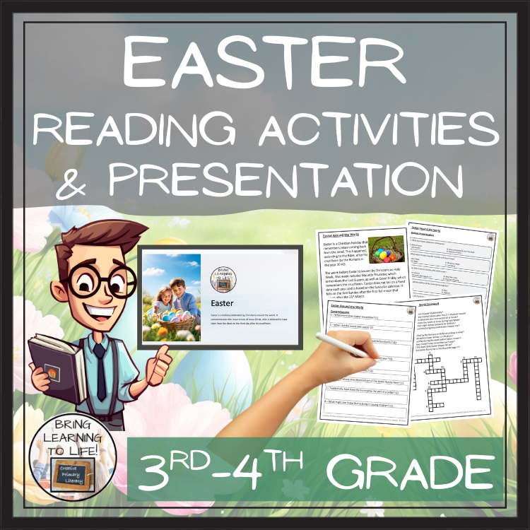 Easter Close Reading Comprehension Activities | 3rd Grade & 4th Grade