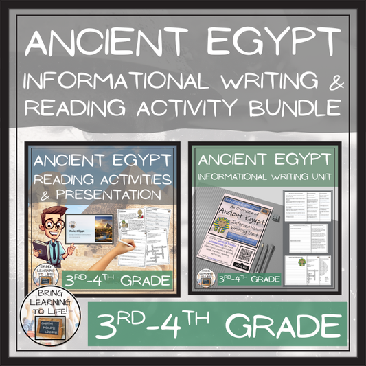 Ancient Egypt Close Reading & Informational Writing Bundle | 3rd-4th Grade