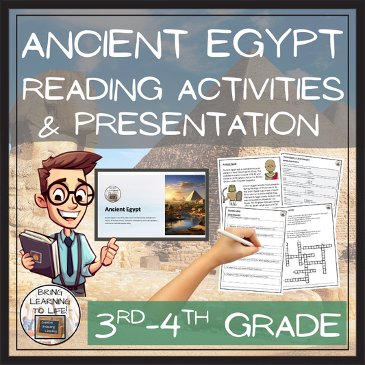 Ancient Egypt Close Reading Comprehension Activities | 3rd Grade & 4th Grade