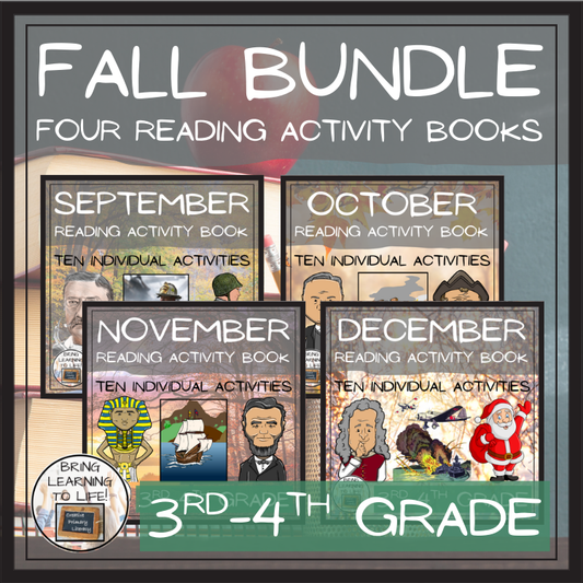 Fall Close Reading Comprehension Book Bundle | 3rd-4th Grade