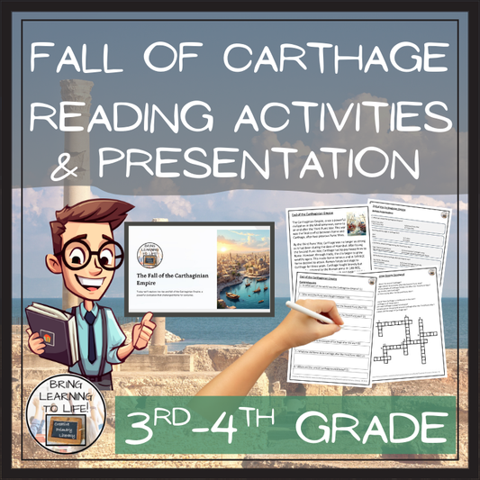 Fall of Carthaginian Empire Reading Comprehension Activities | 3rd & 4th Grade