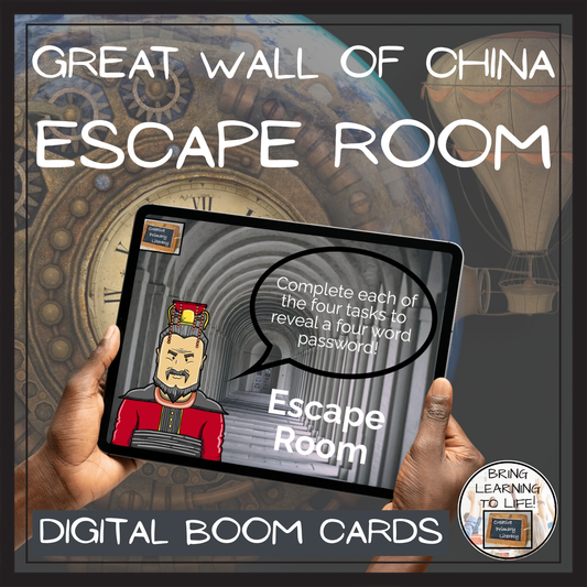 Great Wall of China BOOM Cards Escape Room | Digital History Reading Activity
