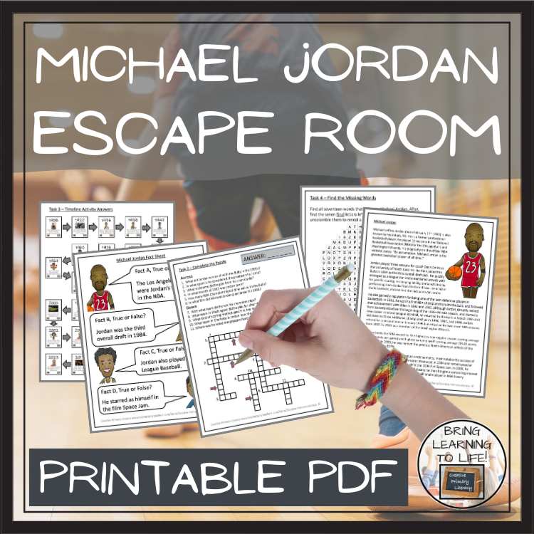 Michael Jordan Escape Room | Social Studies & Sports Activity