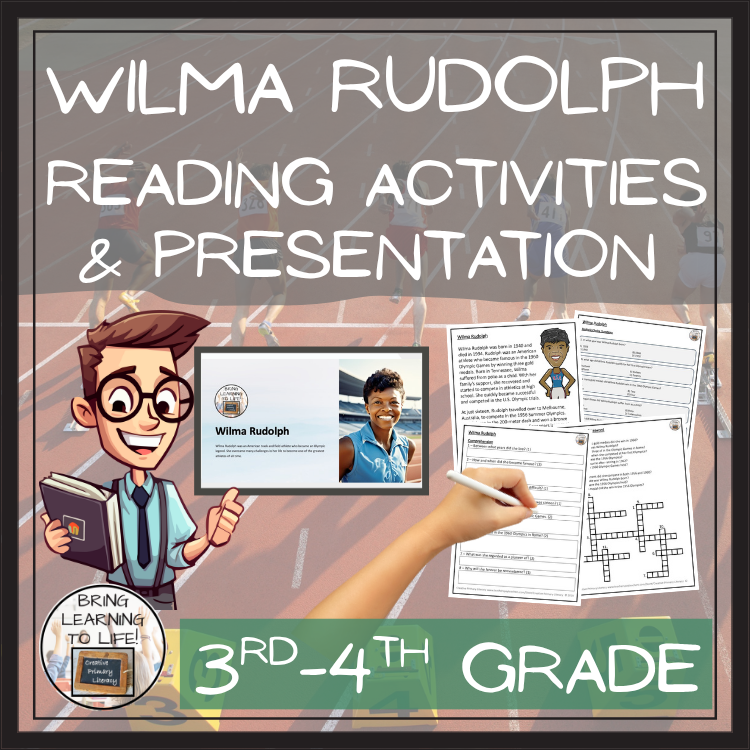 Wilma Rudolph Close Reading Comprehension Activities | 3rd Grade & 4th Grade
