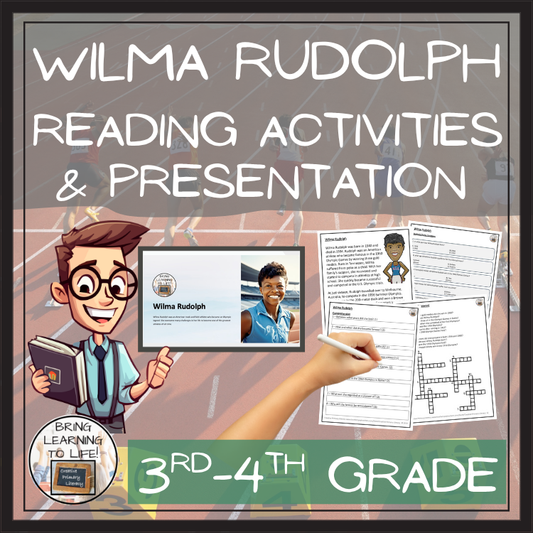 Wilma Rudolph Close Reading Comprehension Activities | 3rd Grade & 4th Grade