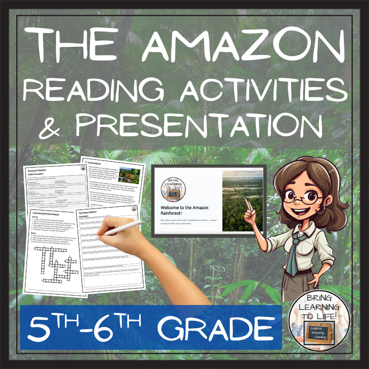 Amazon Rainforest Close Reading Comprehension Activities | 5th–6th Grade