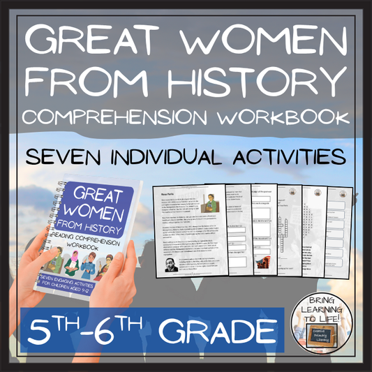 Great Women from History Reading Comprehension Workbook | 5th-6th Grade
