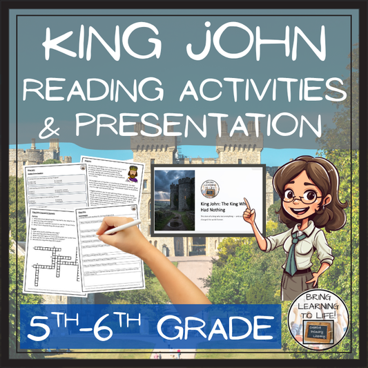 King John Close Reading Passage & Comprehension Activities | 5th-6th Grade