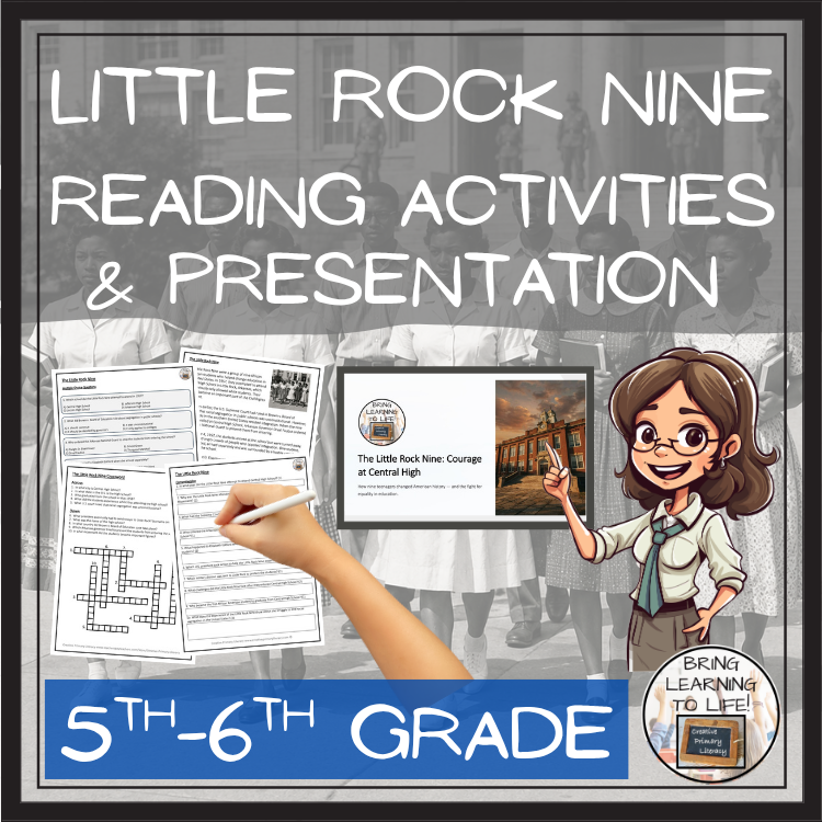The Little Rock Nine Reading Comprehension Activities | 5th Grade & 6th Grade
