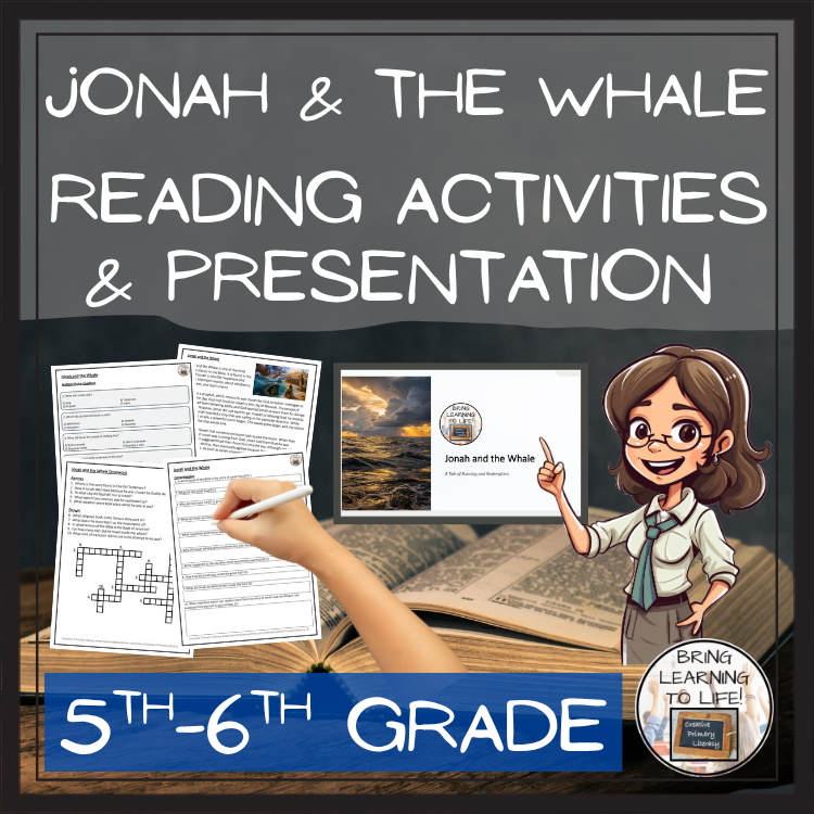 Jonah and the Whale Close Reading Comprehension Activities | 5th-6th Grade