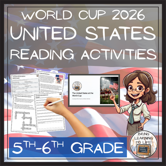 United States World Cup 2026 Reading Comprehension Activities | 5th–6th Grade