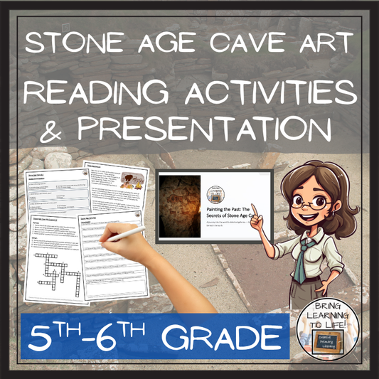 Stone Age Cave Art Close Reading Comprehension Activities | 5th-6th Grade