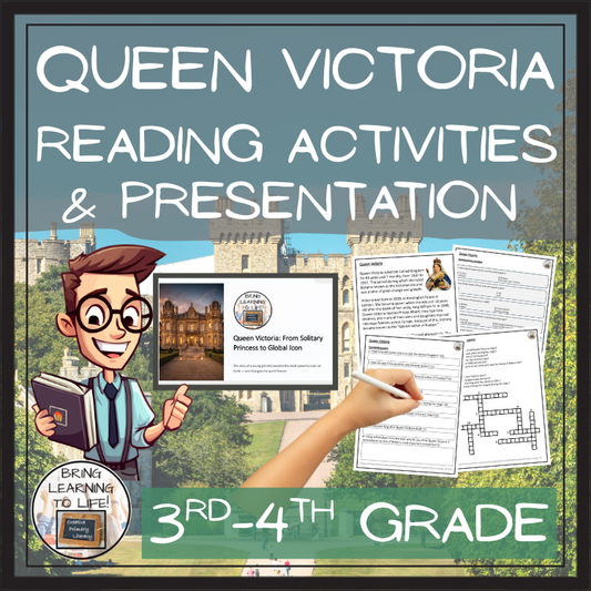 Queen Victoria Close Reading Passage & Comprehension Activities | 3rd-4th Grade