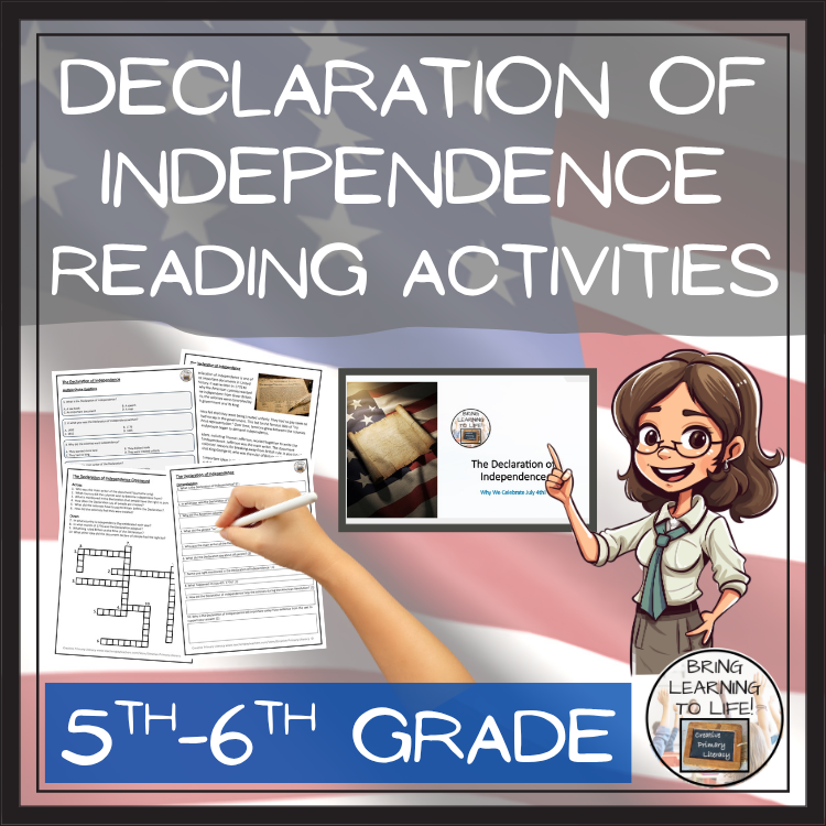 Declaration of Independence Reading Comprehension Activities | 5th–6th Grade