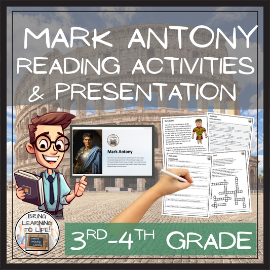 Mark Antony Close Reading Comprehension Activities | 3rd Grade & 4th Grade