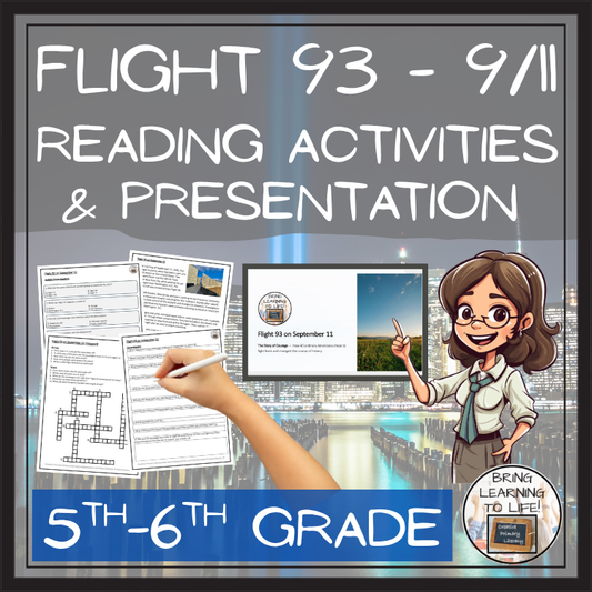 Flight 93 Reading Comprehension Activities | September 11 9/11 | 5th & 6th Grade