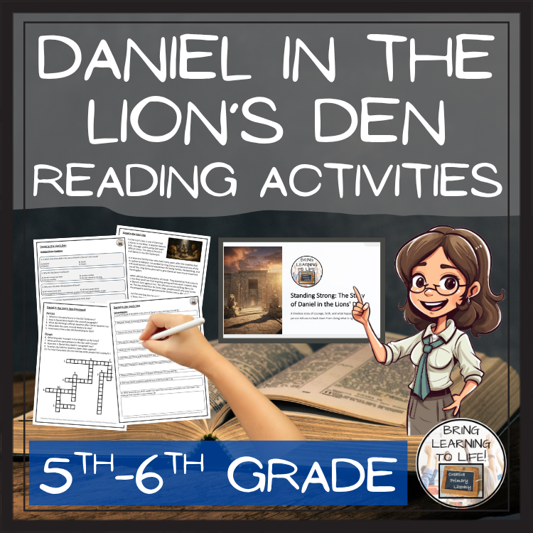 Daniel in the Lion's Den Close Reading Comprehension Activities | 5th-6th Grade
