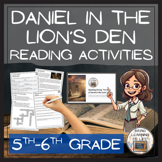 Daniel in the Lion's Den Close Reading Comprehension Activities | 5th-6th Grade