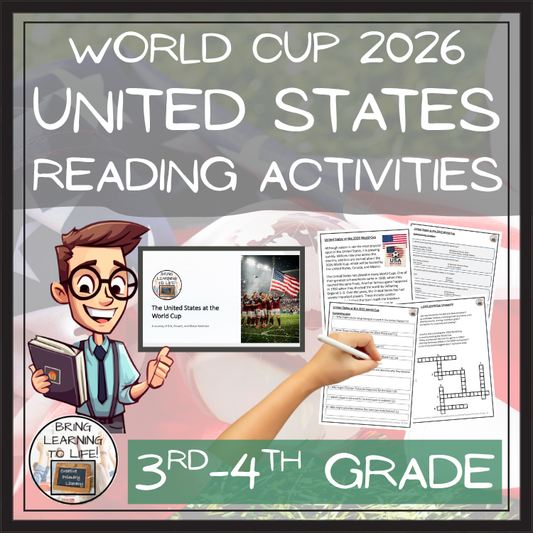 United States World Cup 2026 Reading Comprehension Activities | 3rd–4th Grade