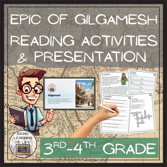 Epic of Gilgamesh Close Reading Comprehension Activities | 3rd Grade & 4th Grade