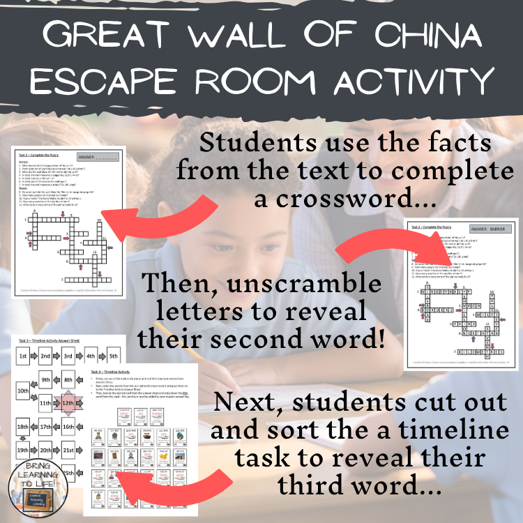 Great Wall of China Escape Room | Social Studies & Ancient History Activity