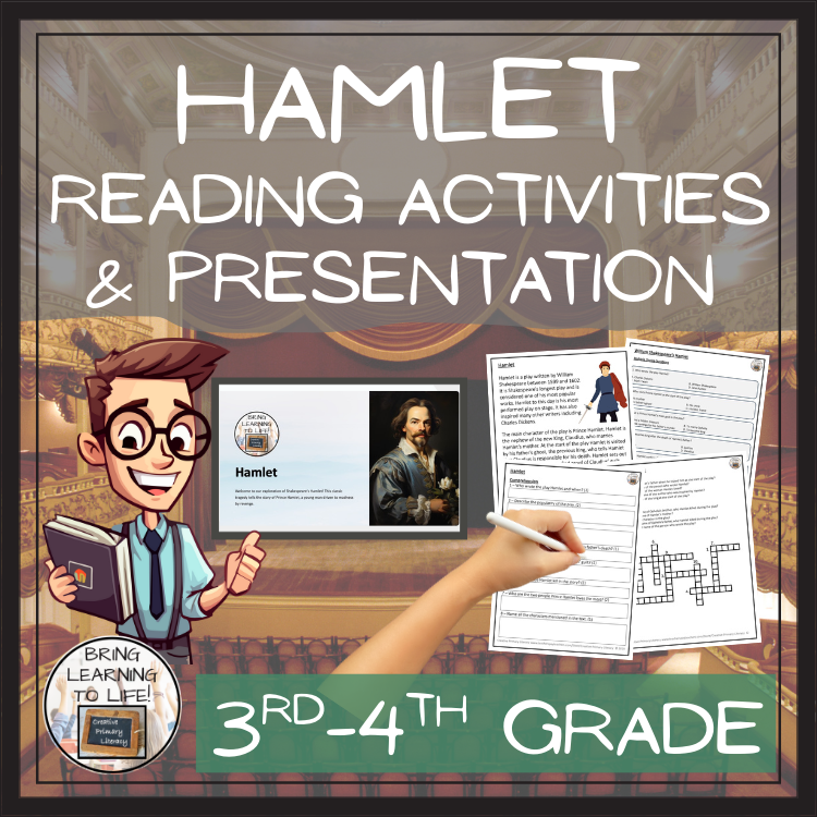 Hamlet Close Reading Comprehension Activities | 3rd Grade & 4th Grade