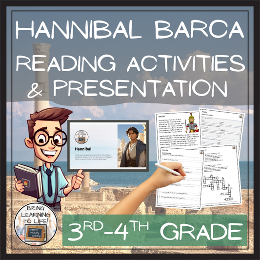Hannibal Close Reading Comprehension Activities | 3rd Grade & 4th Grade