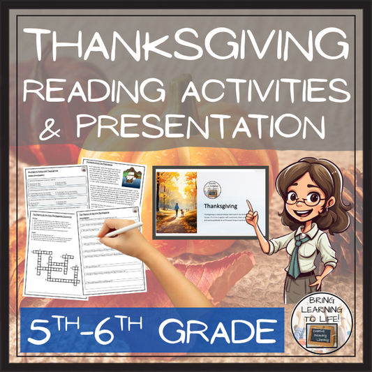 The Pilgrims & First Thanksgiving Close Reading Comprehension | 5th & 6th Grade