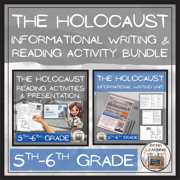 The Holocaust Close Reading & Informational Writing Bundle | 5th-6th Grade