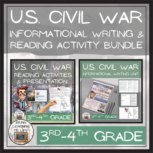 American Civil War Close Reading & Informational Writing Bundle | 3rd-4th Grade
