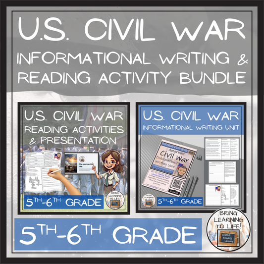 American Civil War Close Reading & Informational Writing Bundle | 5th-6th Grade